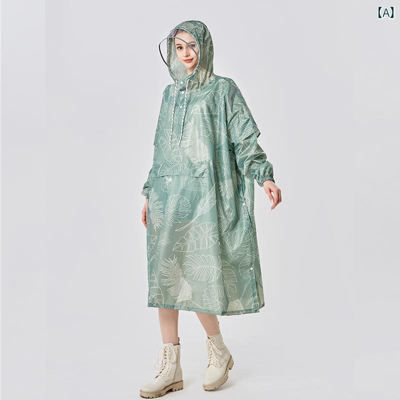 メンズ レインコート 大人 メンズ レディースの ファッション ロング レーンコート アウトドア ハイキング ポータブル サイクリング バック パック レインコ...