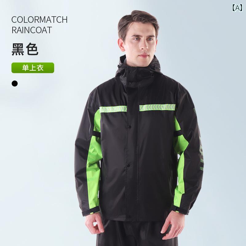 メンズ レインコート レインコートと レインパンツは 全身 防 雨 分割型 メンズ レディースの テイクアウト ライダー 専用の 大人 電動 バイクに 適合 し...