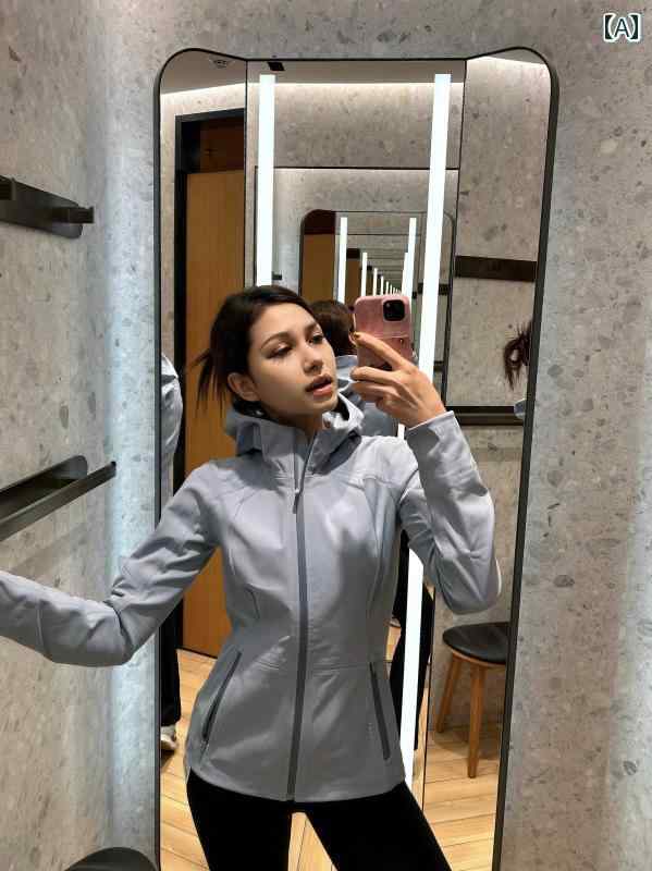 パーカー マウンテン アウトドア 2025年初春の新作シンプルなアウトドアレジャー薄起毛運動反射ドット柄ウエストテーパー風レインジャケットQ