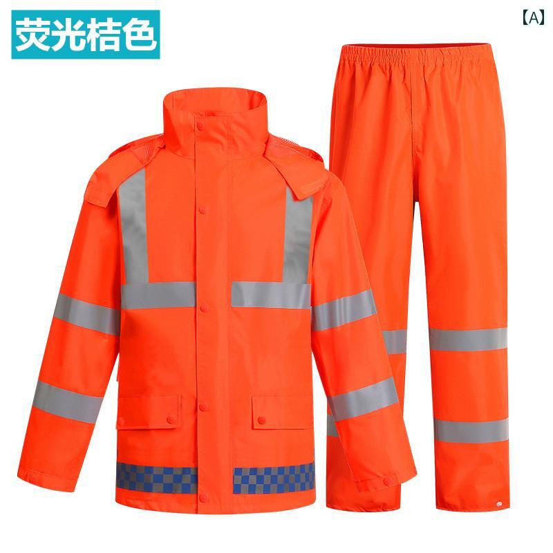 かっぱ 男性用 レインコートと レインパンツは 全身 防 雨 男女兼用 大人用 分割 式 電気 自動車 乗車用 労働 保護 勤務用 反射 雨に 適しています。