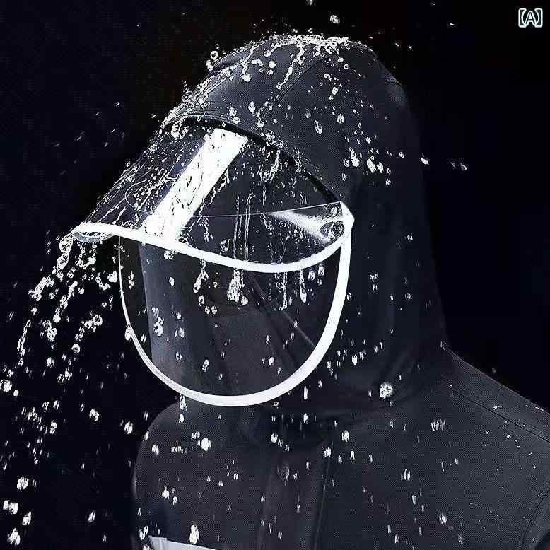 かっぱ 男性用 防水 レインコート トップ シングル ピース 上半身 メンズ レディース 大人 スプリット 厚手 サイクリング 抗 雨 嵐 ショート 衣類