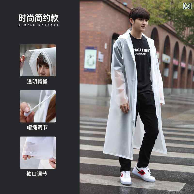 かっぱ 男性用 ロング レーンコート 全身 防風 レインケープ 厚く 拡大 統合 大人 中学生は 単一の 電気 自動車 乗車と して 着用 します