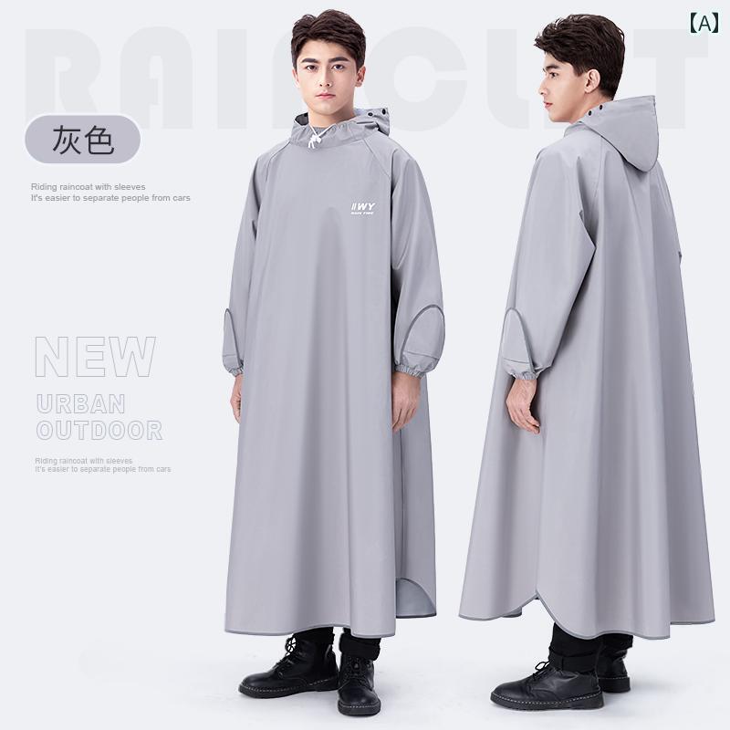 かっぱ 男性用 電気 バッテリー レインコート ロング 全身 防水 アウトドアウェア 大人 車 分離 男女 乗馬 専用