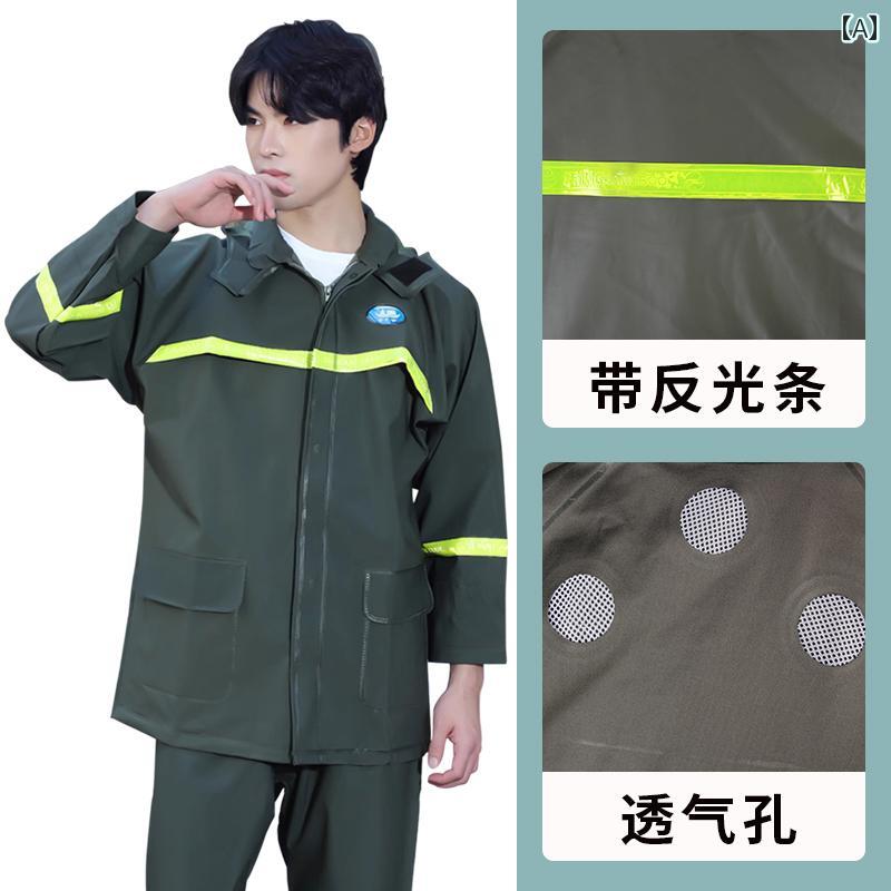 かっぱ 男性用 江 太 公 レインコートと レインパンツ スーツ メンズ スプリット テイクアウト サイクリング スペシャル レディース 厚手 ロング 全身 防...