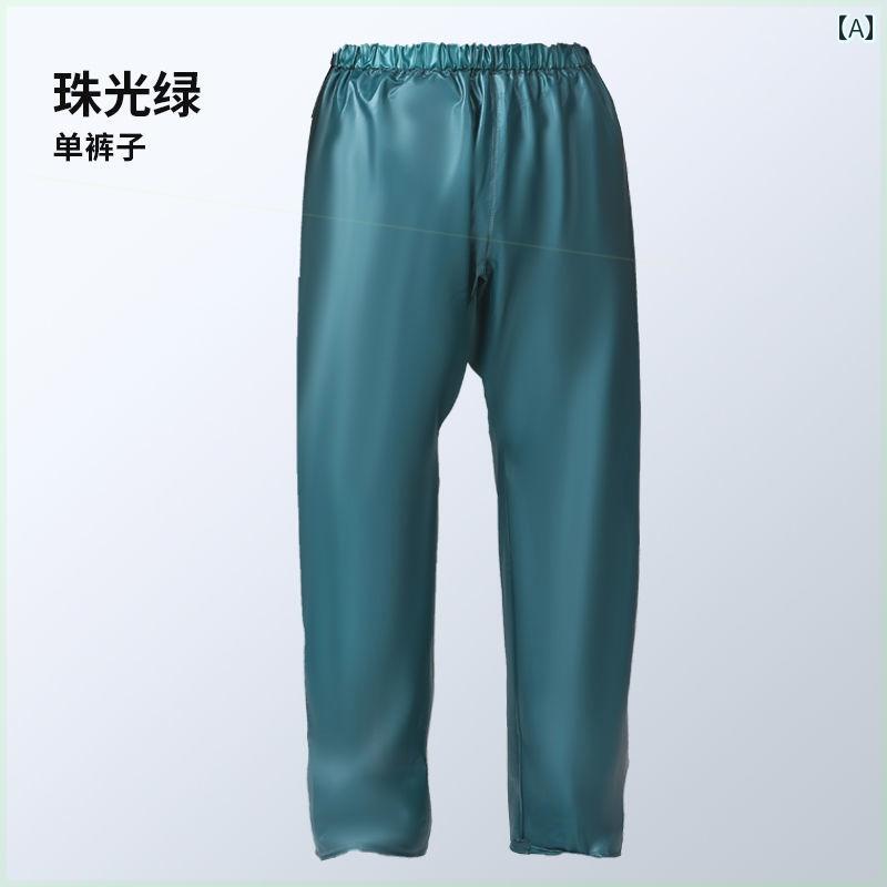 かっぱ 男性用 釣り用 レインコート 漁師用 PVC 腱 レインパンツ スーツ 分割 式 テイクアウト サイクリング レーンコート