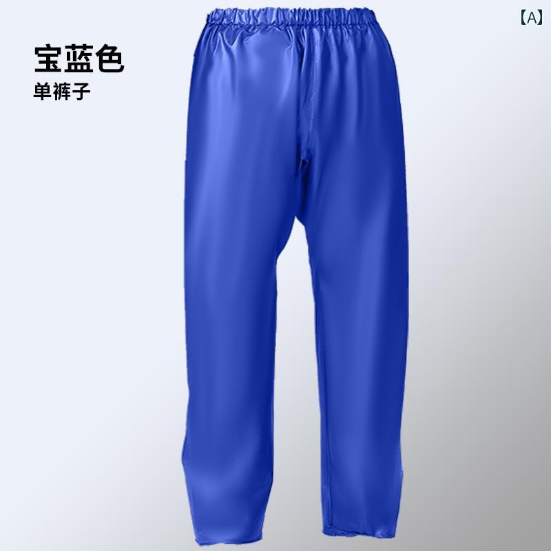 かっぱ 男性用 レインコートと レインパンツの スーツ 男女兼用 電動 バイク 大人用 スプリット フル ラバー 腱 PVC 防 雨 レインコート