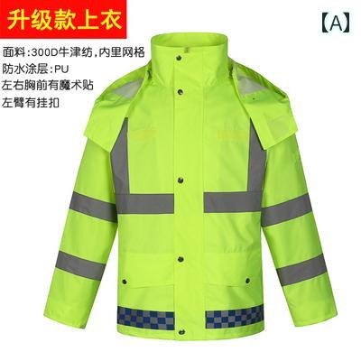 かっぱ 男性用 交通 安全 サイクリング 反射 レインコート 二 重層 厚手 メンズ スプリット 大人用 レインパンツ スーツ アウトドア 防水 服