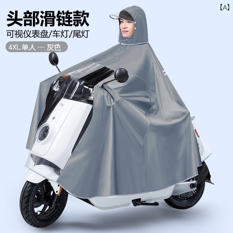 かっぱ 男性用 バイク用 電気 自動車 レインコート メンズ 2025 新型 拡大 ダブル ロング 全身 防 雨 レディース バッテリー 専用