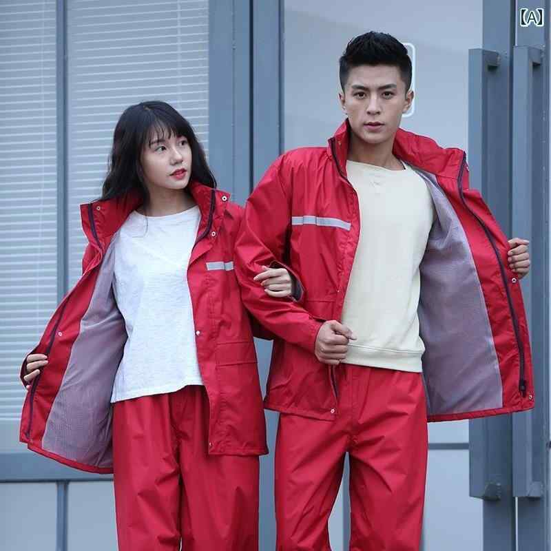 かっぱ 男性用 レインコートと レインパンツ 全身 男女兼用 大人 用 防 雨 バッテリー オートバイ シングル 新型 ダブル ブリム スーツ ライダー 装備