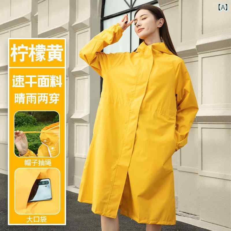 かっぱ 男性用 WEIMAIOR ゴルフ レインコート ウィンドブレーカー 全身 大人 ファッション ロング 通気性 アウトドア ハイキング 電気 自動車用