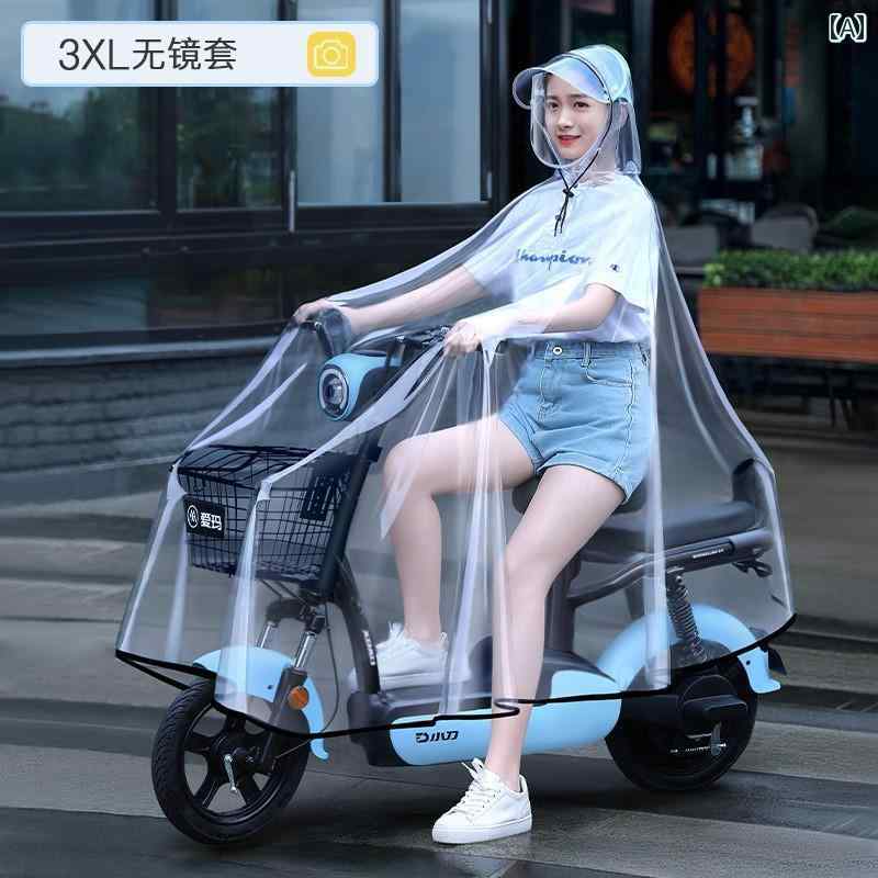 かっぱ 男性用 ドライバー用 レインコート 運転手用 乗馬 専用 全身 防 雨 男女兼用 電動 バッテリー 自転車用 透明 シングル