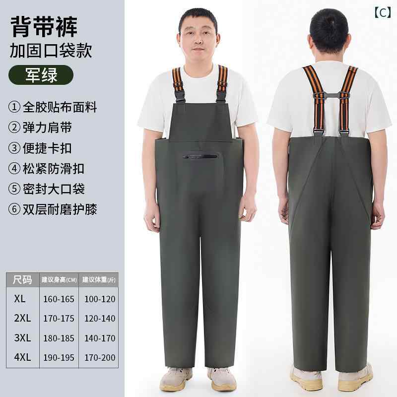 かっぱ 男性用 ハーフ 丈の 靴なし 胸 丈 ジャンプスーツ オーバー オール 農場 用 防汚 防臭 トップ スプリット スーツ 釣り用 レインコート