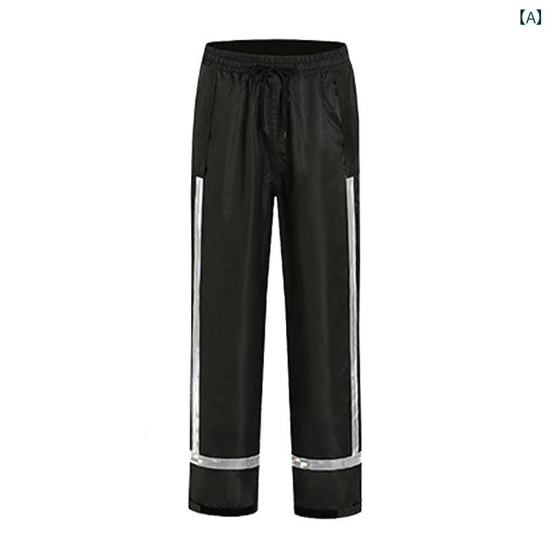 かっぱ 男性用 交通 任務用 3 層 複合 レインコート スーツ 男女兼用 全身 防 爆 パンツ 反射 安全 雨 服