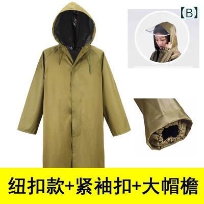 かっぱ 男性用 ミリタリー レインコート キャンバス ロング ワンピース 全身 防水 耐摩耗 厚手 大人 メンズ サイクリング 労働 保護 レインパンツ