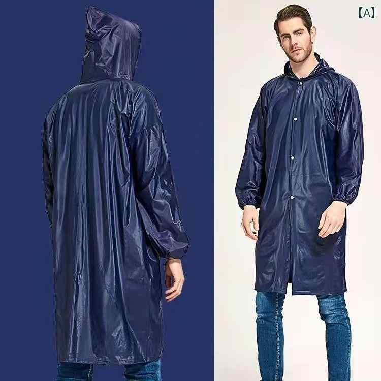 かっぱ 男性用 腱 レインコート ソフト 防風 防水 厚手 スプリット 男女兼用 トップスと パンツ 労働 保護 ロング レーンコート