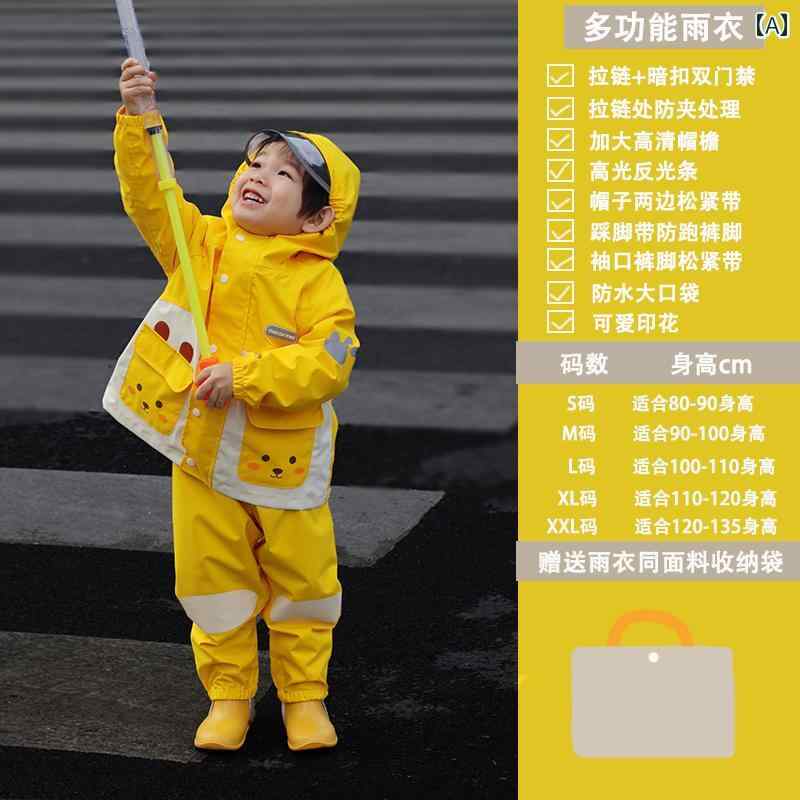 かっぱ 男性用 Chaoda 子供用 レインコート スーツ 男の子 女の子 幼稚園 通学 防水 全身 スプリット