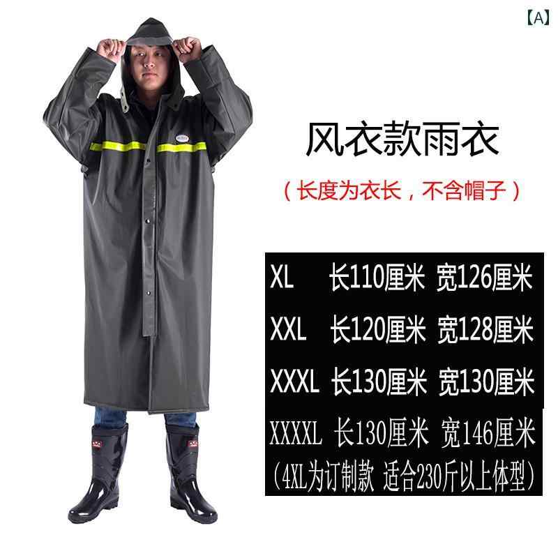 かっぱ 男性用 メンズ ロング レーンコート 防 雨 浸水 オックスフォード 二 重 防水 厚手 アウトドア性 衛生 全身 ウィンドブレーカー レインコート