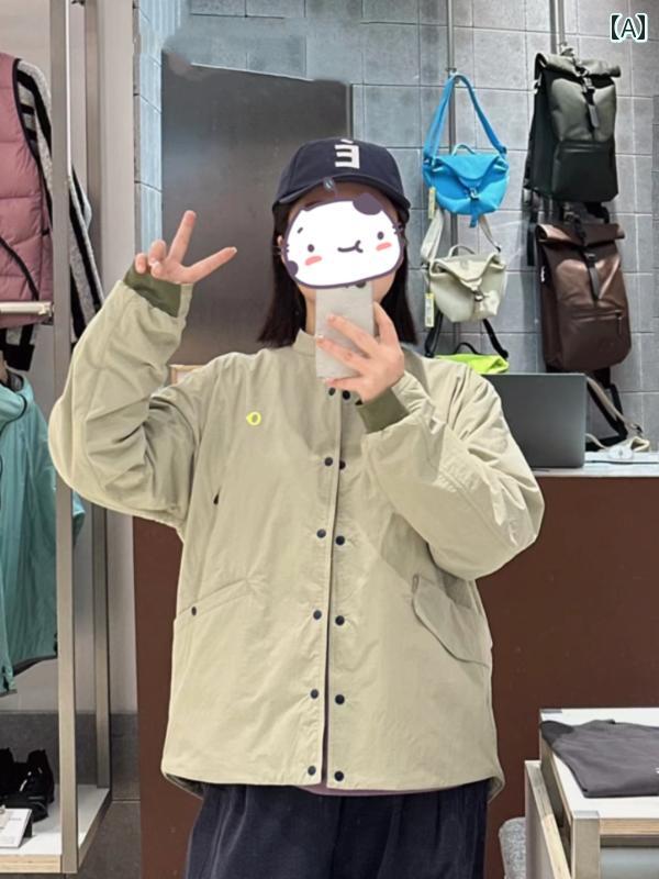 アウター パーカー アウトドア 2025年の春にリリースされる、女性向けの軽量で保温性に優れ、防水性のあるシャツジャケット A0251JA04