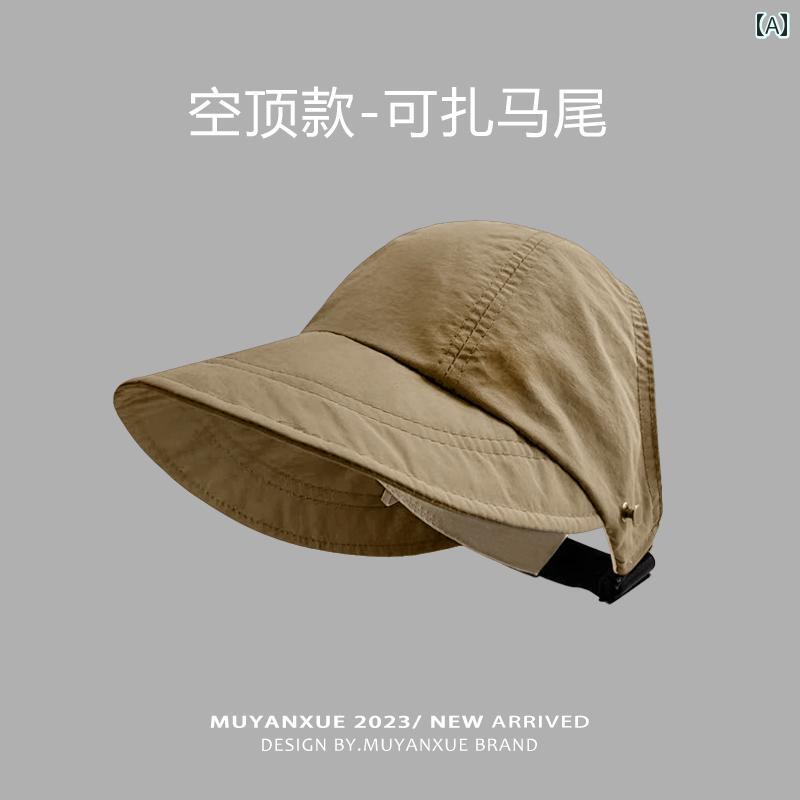 帽子 レディース サンハット 2025年モデルの女性用夏用帽子は、紫外線を遮断する空気を通すサンバイザ..