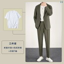 リクルート ビジネス メンズ 春秋用の 男性用 カジュアル スーツ ズボン Tシャツ 韓国 高級 スリーピーススーツ セット