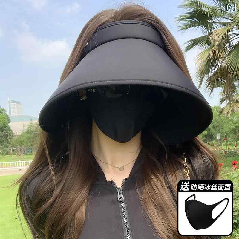 帽子 UVカット サンハット UVカット率の高い、夏にぴったりな大きなつばの婦人用日よけ帽子。フルフェ..