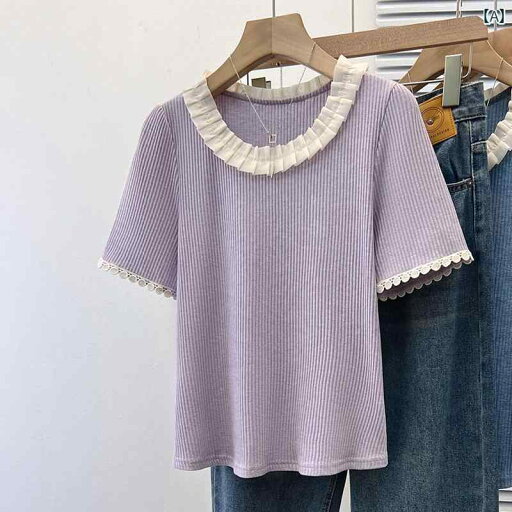 涼しい トップス レディース 紫色の 高級 小 香 スタイル 半袖 Tシャツ 女性用 2025 夏の 大きいサイズ 脂肪 mm 巨大な 腹を カバー する スリミング トップス 涼しい トップス レディース 紫色の 高級 小 香 スタイル 半袖 Tシャツ 女性用 2025 夏の 大きいサイズ 脂肪 mm 巨大な 腹を カバー する スリミング トップス