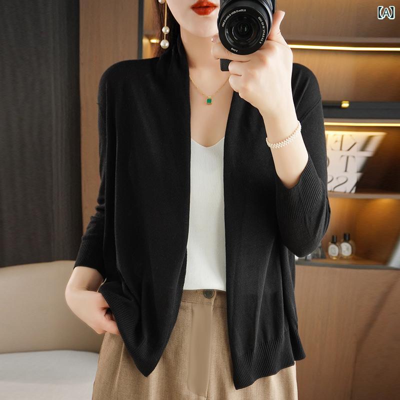 ロングカーディガン 冷え性 UV 夏用 薄手 コート サスペンダー スカート ショール アウター 冷感 ニットカーディガン レディース ゆったり エアコン 日焼け防止 シャツ