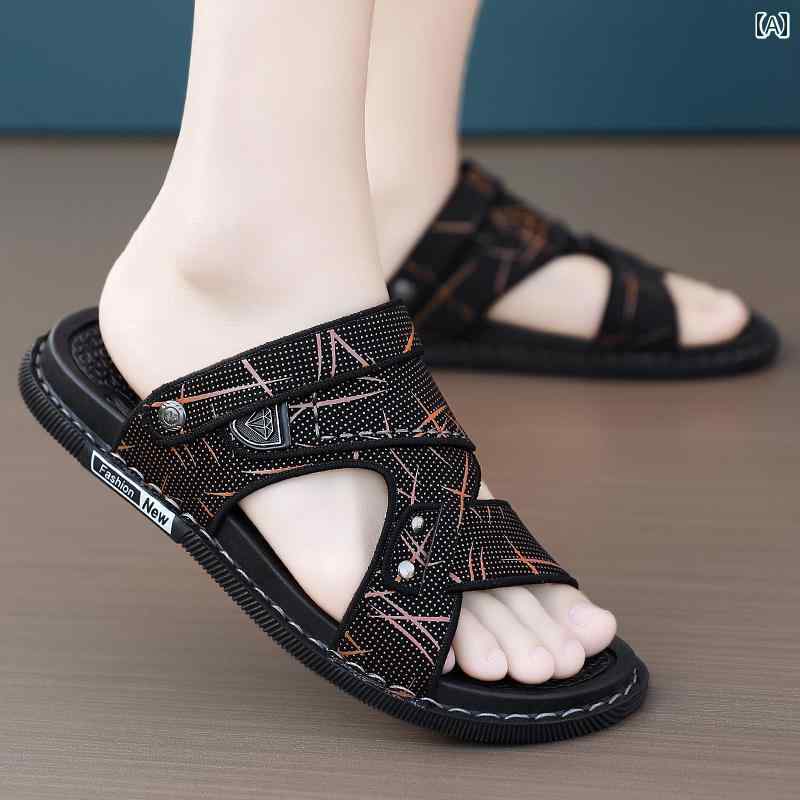 健康サンダル 夏用 メンズ ベトナム製 スリッパ 滑り止め 防臭 耐摩耗 仕事と 運転 屋外用 ビーチ サンダル