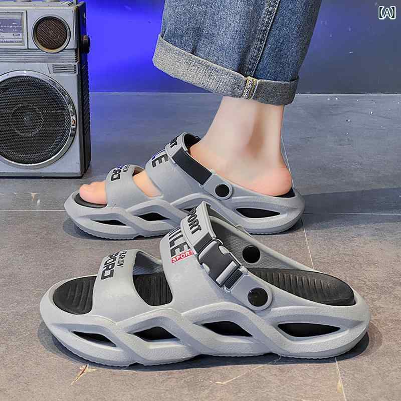 健康サンダル メンズ 夏用 アウトドア スリッパ 二 重 目的 ソフト ソール 滑り止め 防臭 大きいサイズ 45 ウェーディング ビーチ サンダル