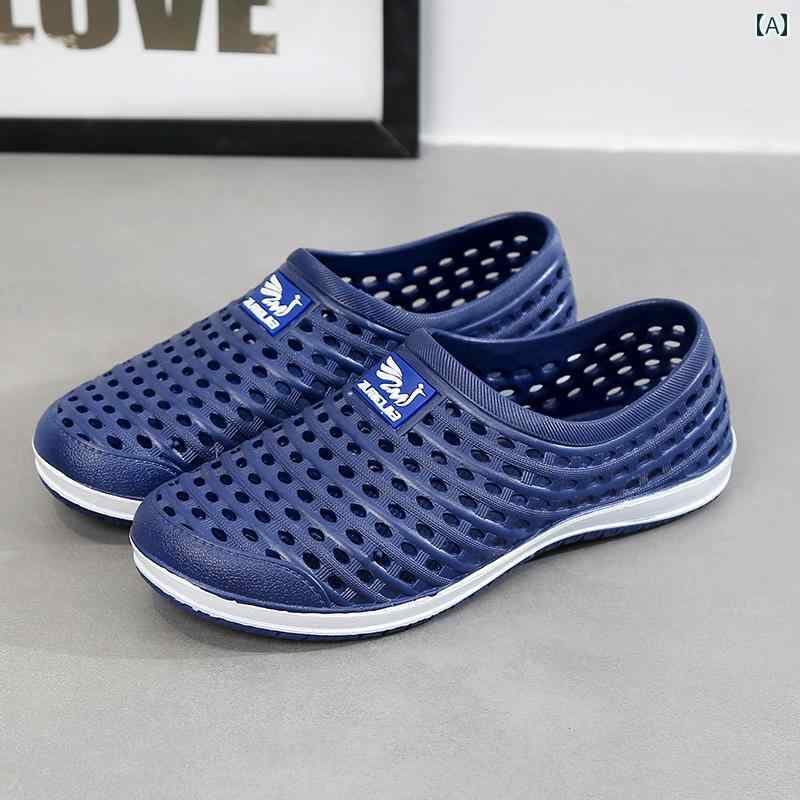 健康サンダル 夏の メンズ ホール サンダル 通気性 メッシュ シューズ カジュアル 鳥の 巣 靴 屋外 ウェーディング ビーチ