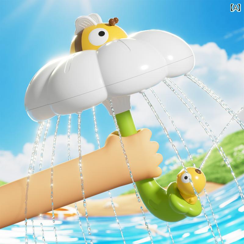 水鉄砲 おもちゃ 2025年新 登場 ベビー用お 風呂用 水 回転 傘 シャワー ヘッド おもちゃ 子供用 水泳用 男の子 女の子