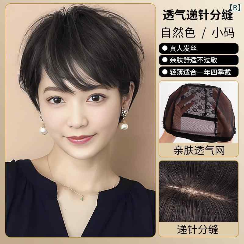女性用 かつら ショート ヘアウィッグ フル ヘッド セット 女性用 人 毛 ナチュラル 年齢を 感じさせにくい 夏用 軽量 通気性 デイリー ウィッグ