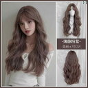 女性用 かつら 女性用 フルウィッグ ロング カール ヘア スクエアフェイス ウール ナチュラル デイリー シミュレーション フル ヘッド セット ウェーブ シ...