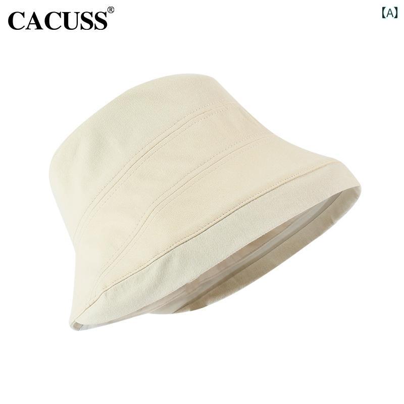 帽子 UVカット サンハット 帽子 女性の 夏の 抗 紫外線 漁師の 日よけ カバー 顔大きな 頭 囲 太陽の 帽子大きな つば 無地 潮