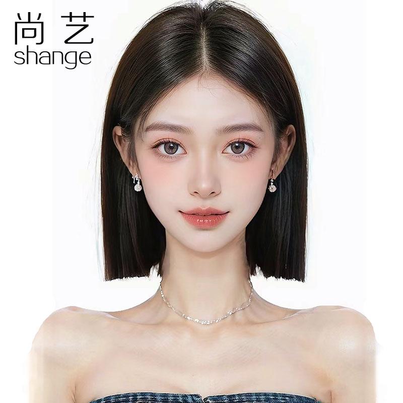 女性用 かつら 女性用 ウィッグ フル ヘッド セット ナチュラル ヒューマン ヘア フリー サイズ ファッション サイド パート スウィート クールスタイル ...