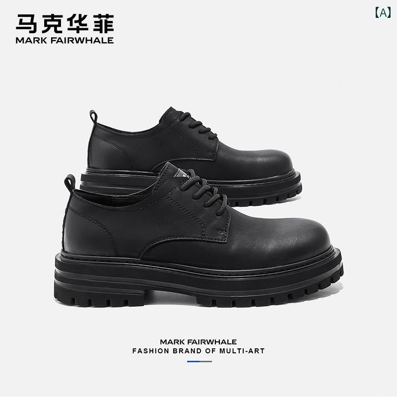 黒色 シューズ メンズ マーク フェア ホエールの レザーシューズ メンズカジュアル レザー メンズシューズ フォーマル ビジネス ダービー シューズ メンズ ...