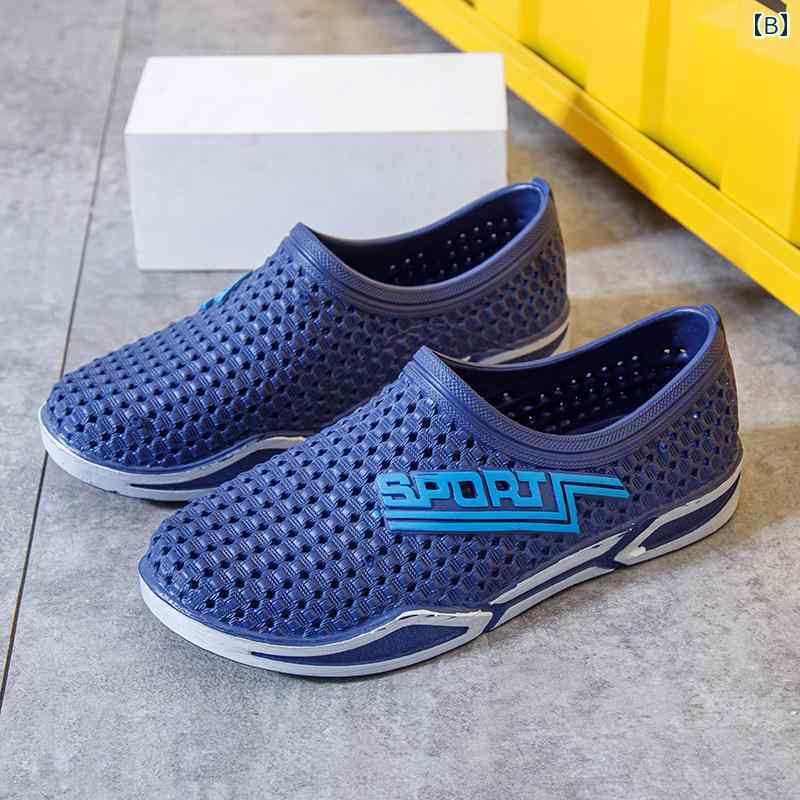 スポーツサンダル メンズ 男性用 ビーチ サンダル 夏用 ホール シューズ 滑り止め ソフト ソール ファッション スポーツ フル ヒール メンズサンダル