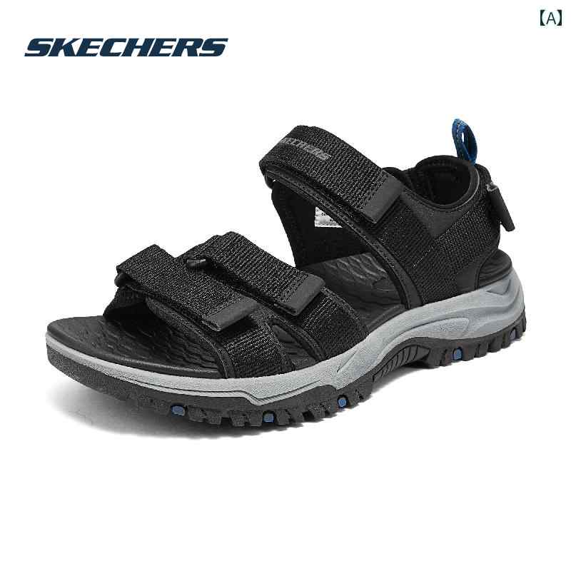 スポーツサンダル メンズ スケッチャーズ メンズシューズ スポーツ サンダル 夏 オープントゥ 通気性 軽量 メンズ ビーチ シューズ