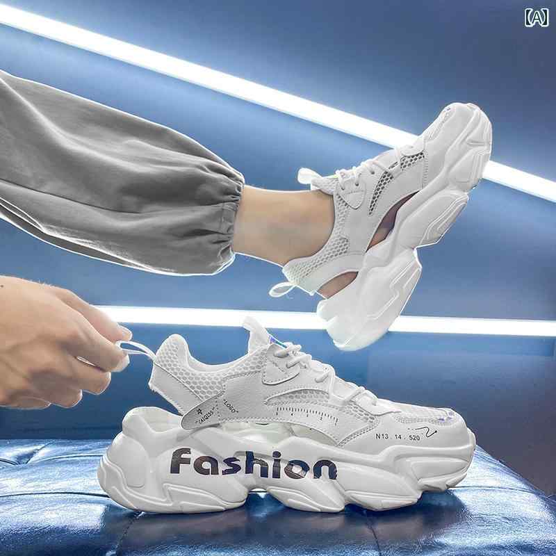 スポーツサンダル メンズ 夏の アウトドアウェアの メンズサンダル レジャー スポーツ 運転 メンズ ビーチ シューズ 滑り止め 閉じた つま先 穴 メンズシューズ