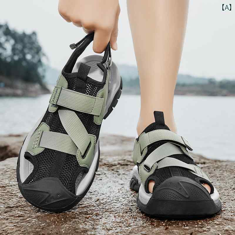 スポーツサンダル メンズ アンタ ハイドロジェン エクスプレス 共同 メンズ ビーチ シューズ 夏用 アウトドア メッシュ サンダル メンズ 滑り止め スポーツ