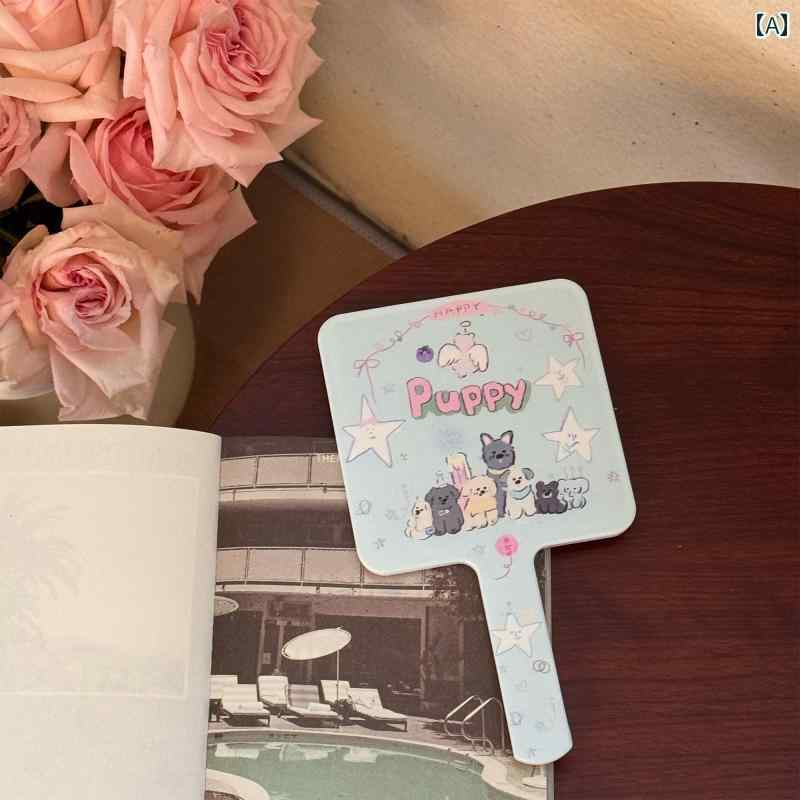 手鏡 コンパクト 小型 ミラー 手持ち 化粧 鏡 ポータブル 女性用 かわいい 学生 寮高 解像度 折りたたみ