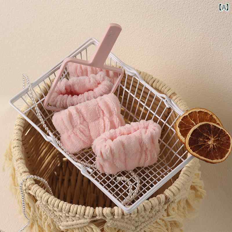 吸水 リストバンド 洗顔用 リスト バンド 洗顔 用 防 湿 アイテム 女性 吸水 タオル 手首用 滴 リング