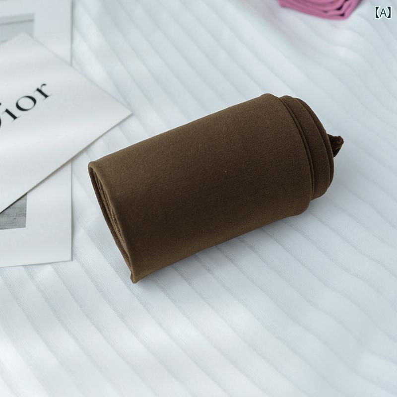 レディース ストッキング ソックス オリジナル 無地 ベルベット パン スト カラー ボトム ソックス 春秋 シェイプ レッグ コーヒー 色 黒 送料 無料