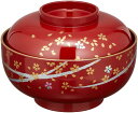 ミタニ 山中漆器 汁椀 朱 13.3cm 山中塗 はるか 四季 雑煮椀 M17043-6