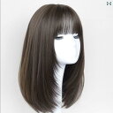 女性用 かつら 韓国 レディースウィッグ ミディアム ヘア 内側 カール 鎖骨 ショート エア バングス シミュレーション 人 毛 ナチュラル ヘッド ピース
