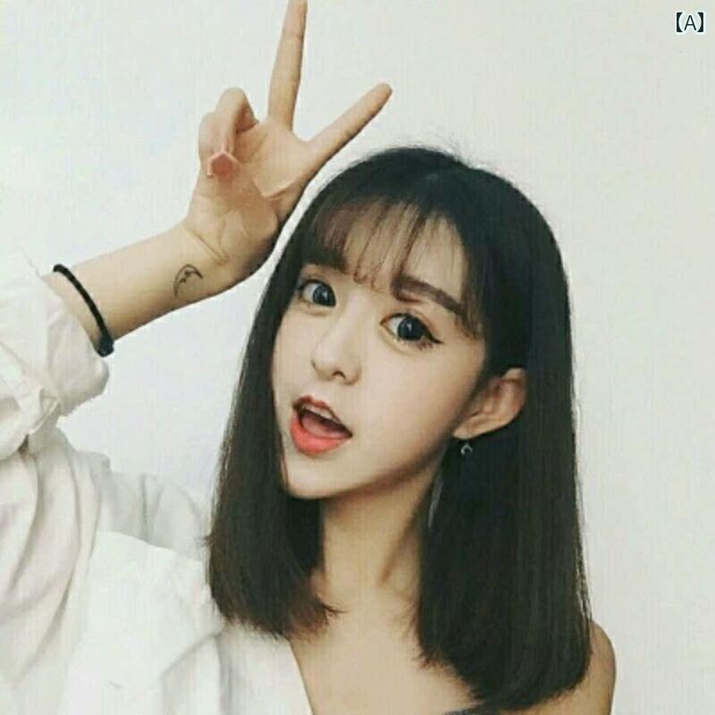 女性用 かつら 女性用 ウィッグ ストレート ロング ヘア 肩までの 長さ 内 巻き ショート ネット 風 ミディアム 女子 学生用 カール フェイス シェービング ナチュラルで リアル