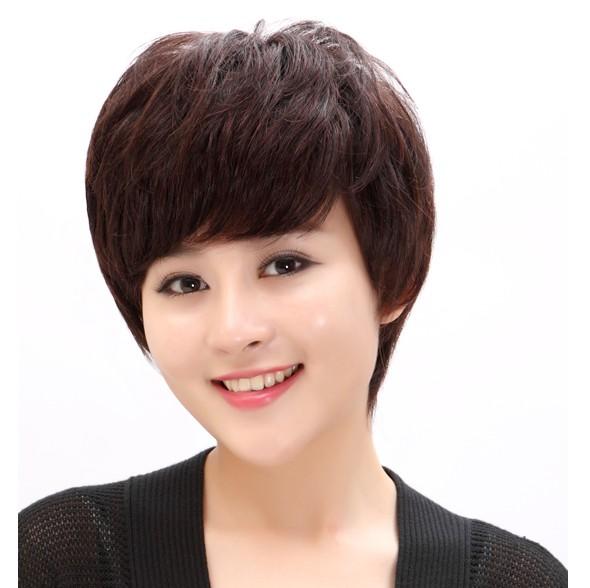 女性用 かつら フル ヘッド ウィッグ 女性用 ヘア レディース ショート 母親 シミュレーション セット