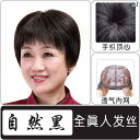 女性用 かつら 女性用 ウィッグ ショート ヘア リアル セット ストレート フル ヘッド マザー レディ ヘアウィッグ 自然で リアルな