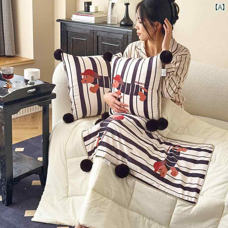 枕 クッション 車中 泊用 枕 キルト 女の子用 2 in 1 ブランケット オフィス用お 昼寝 クッションと しても 使える 二 重 目的