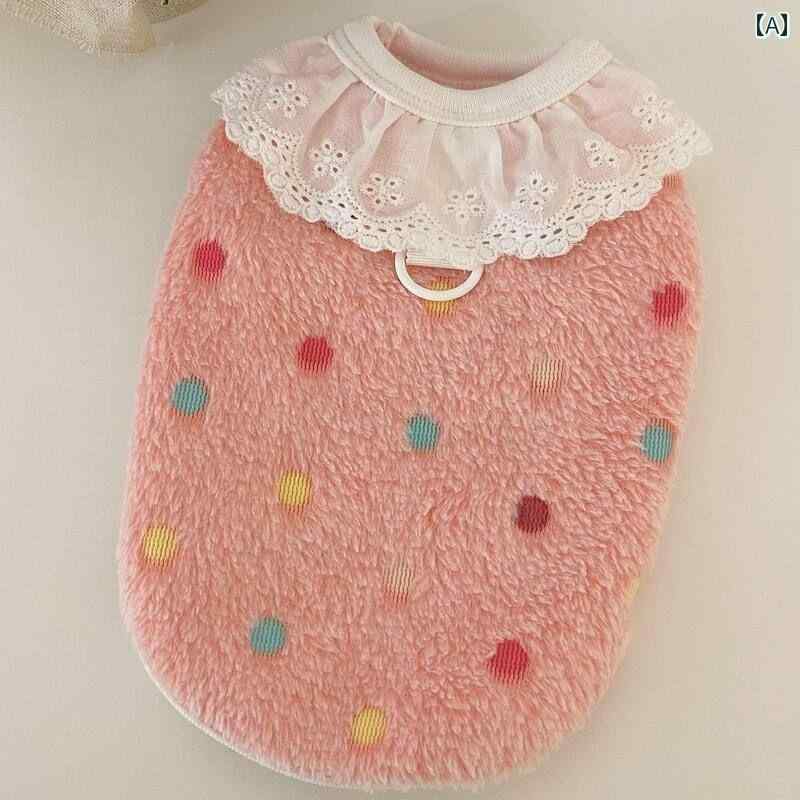 わんちゃん ペット服 かわいい ペット 犬 猫 秋と 冬の 服 プラス ベルベット 暖かい 牽引 かわいい 人..